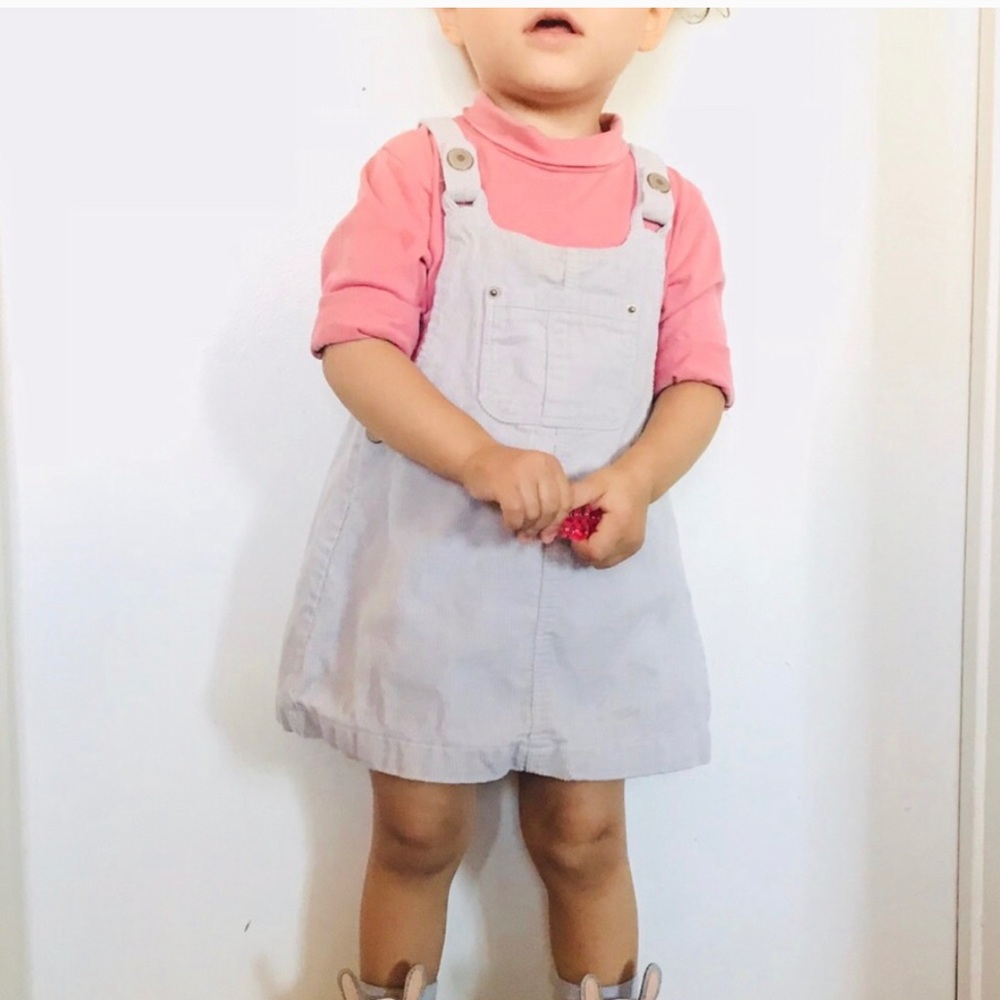 Zara Corduroy Pinafore Dress
